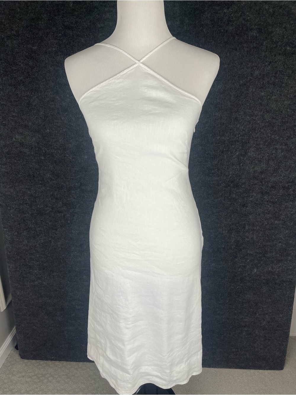 White Cross-Back Slip Dress - Women